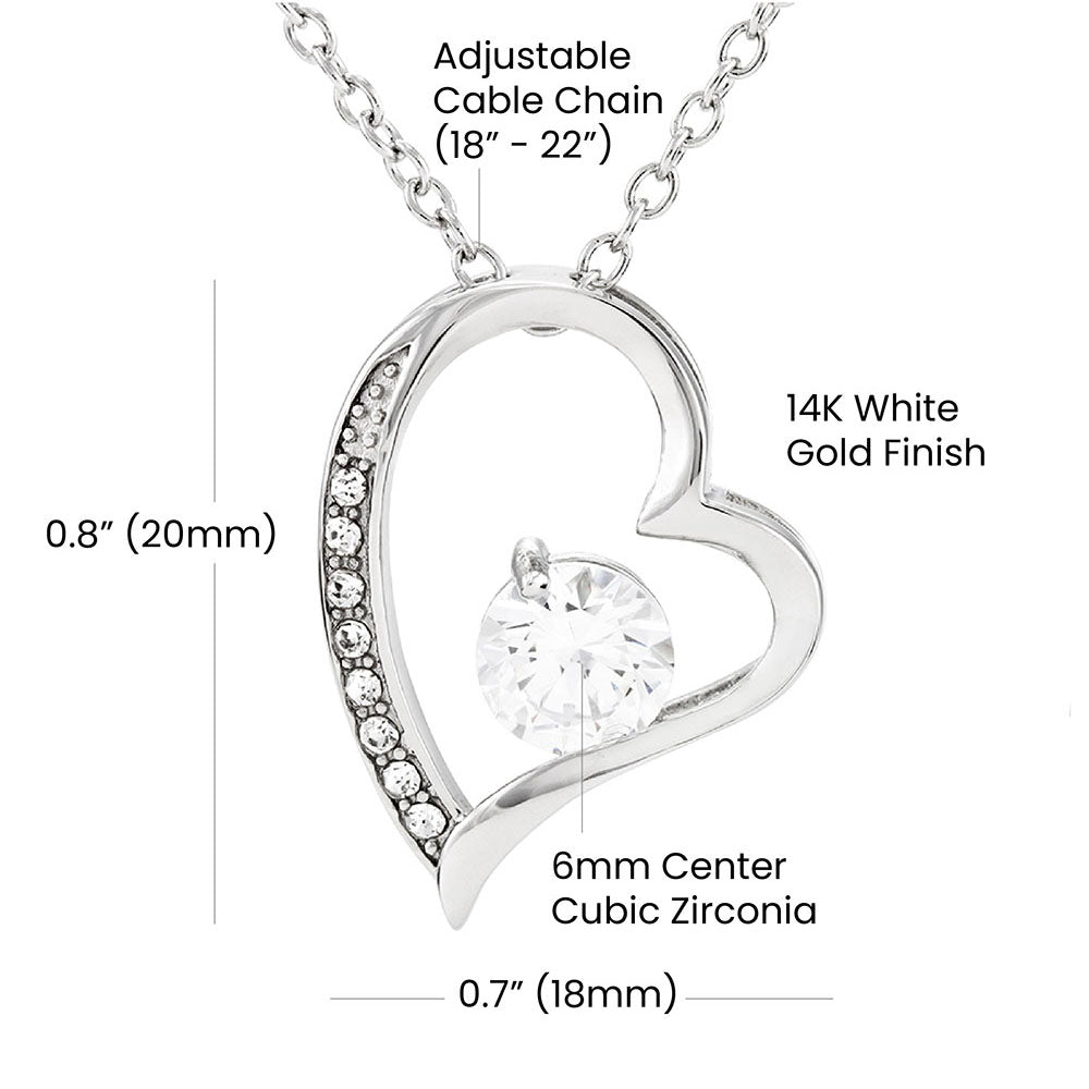 Diamond in Heart Necklace