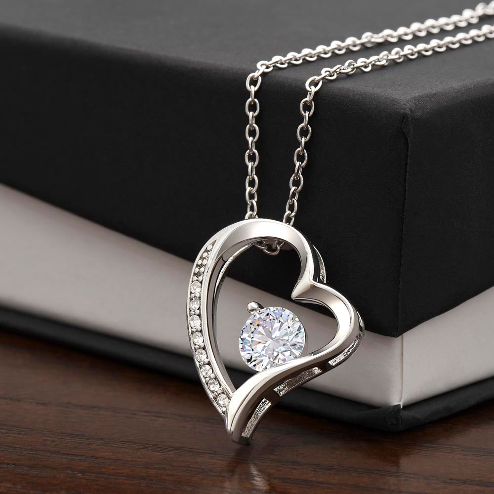 Diamond in Heart Necklace