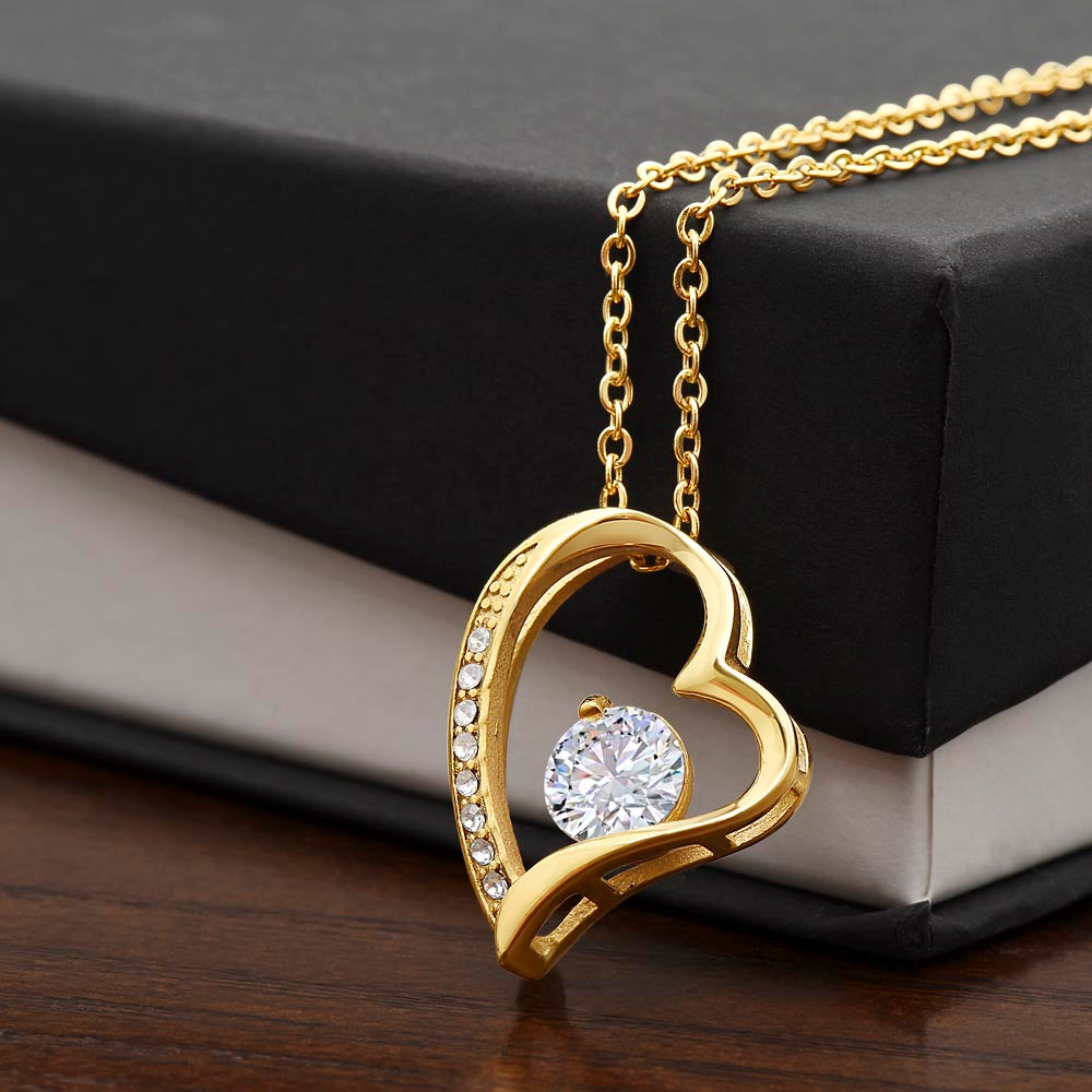 Diamond in Heart Necklace