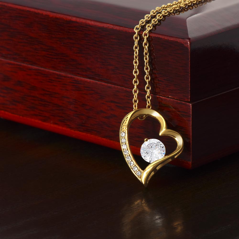 Diamond in Heart Necklace